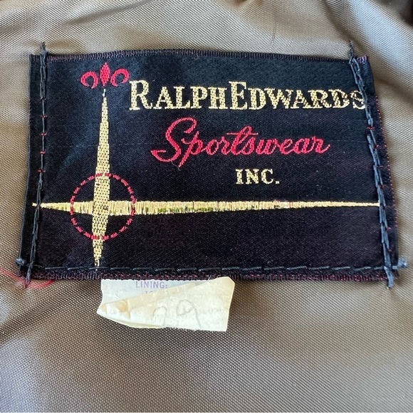 Vintage 60’s Ralph Edwards Sportswear Suede Bomber Jacket Talon Zipper Camel GUC - Picture 10 of 16